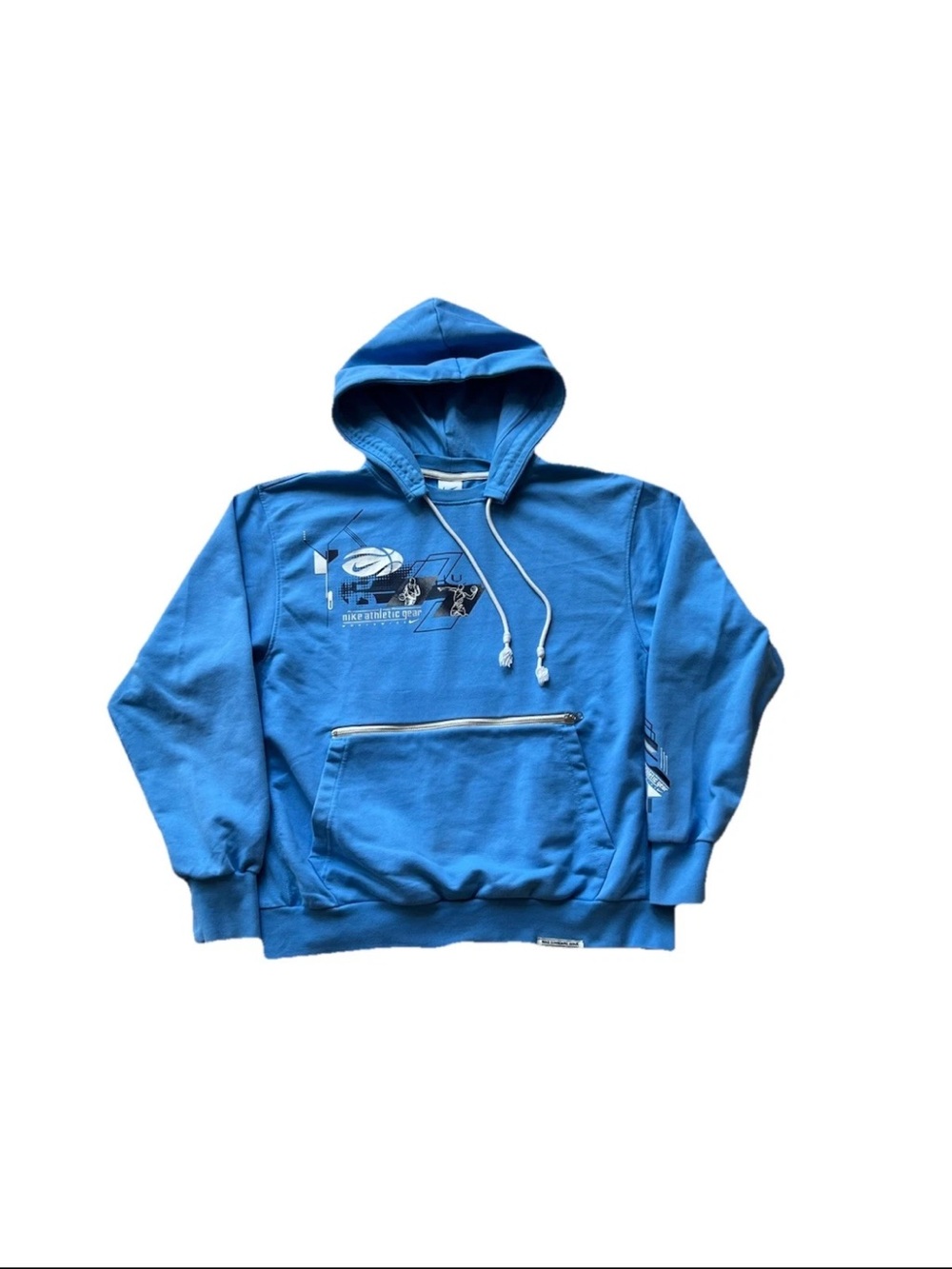 Nike Men's Dri Fit Light Blue Standard Issue Basketball Hoodie Size Large
